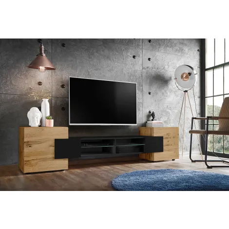 TV-Schrank Merano, Wotan/Schwarz - 3